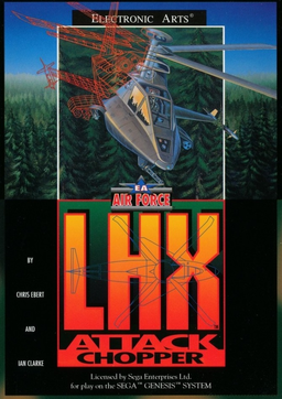 LHX Attack Chopper box art for Sega Mega Drive